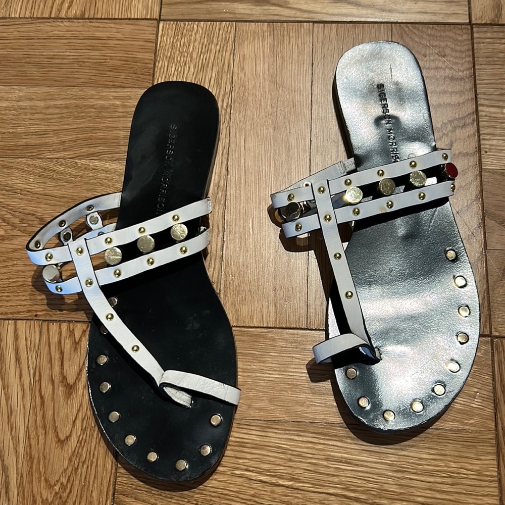 Sigerson Morrison white Leather Sandals